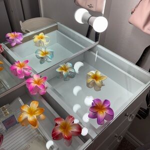 Colorful Plumeria Hair Clips